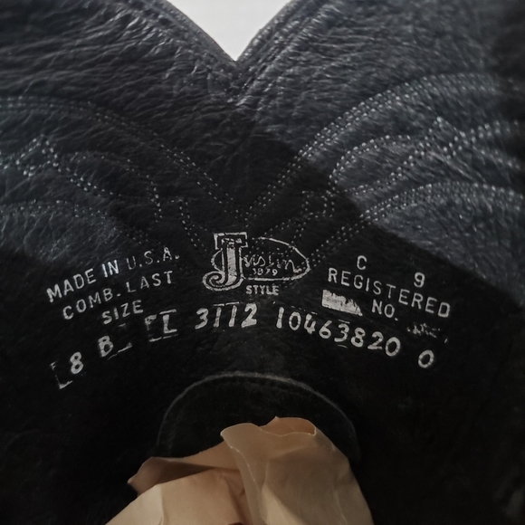 Justin Cowgirl Boots 👢 Lizzard 🦎 and Kid Skin Size 8 B Ladies L👀K - Picture 10 of 12